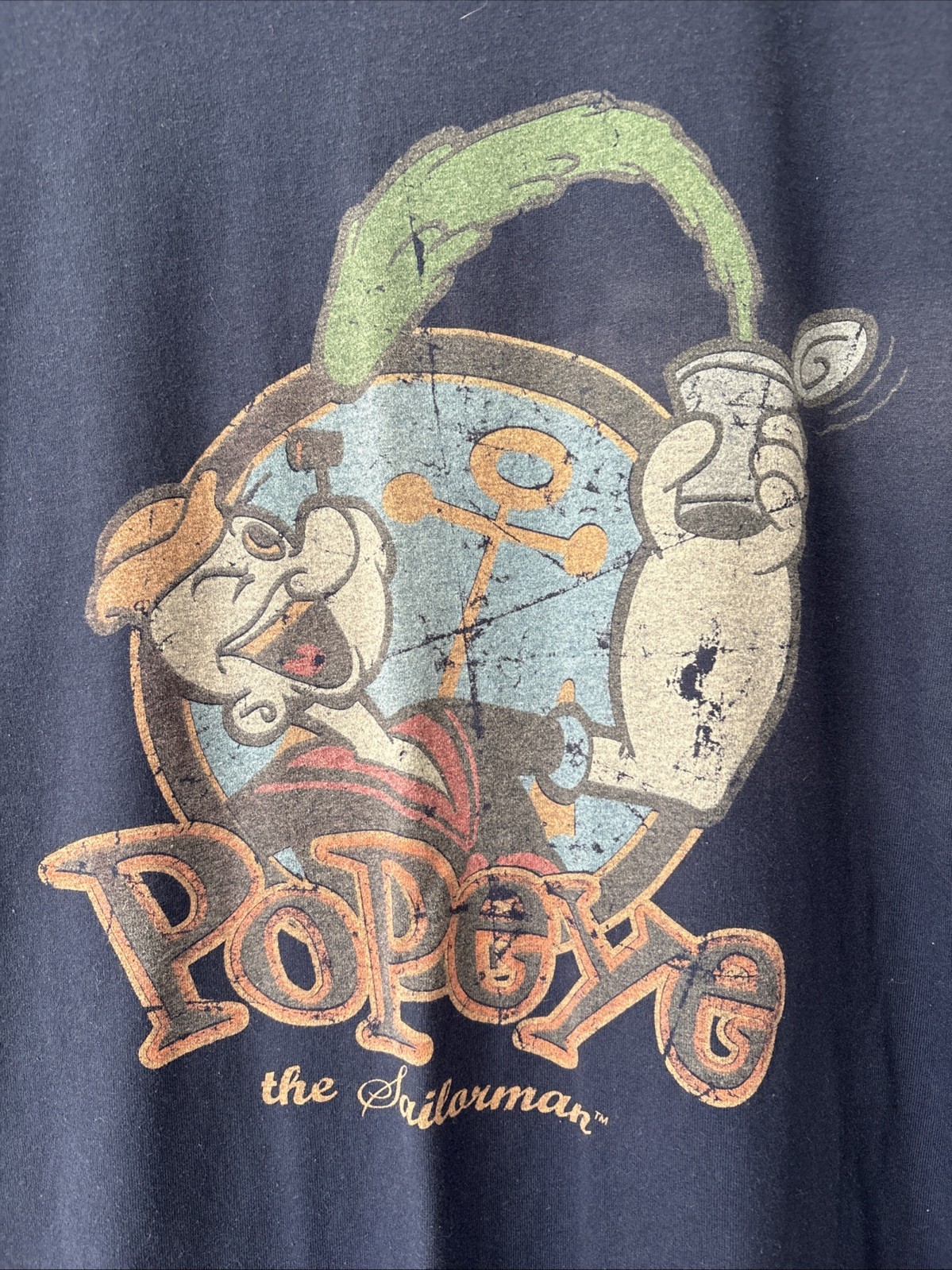 Fruit Of The Loom Popeye the Sailorman T Shirt Size XL Blue Graphic Print gallery