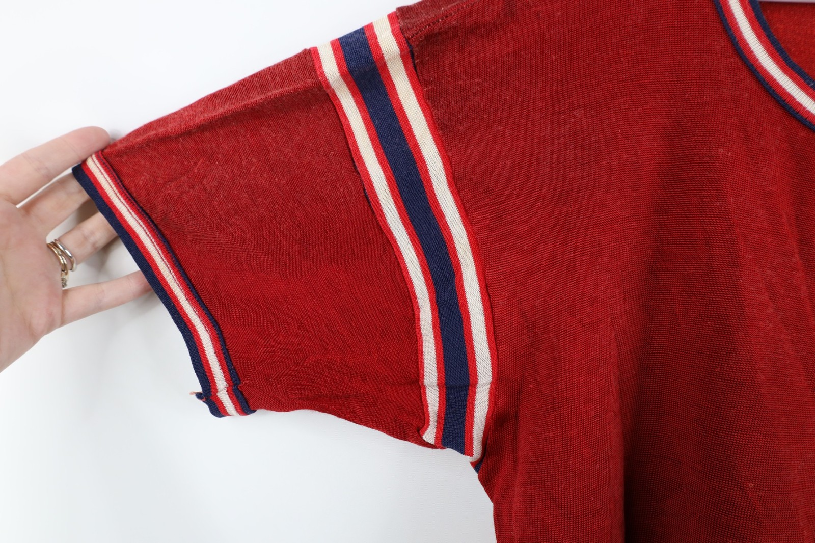 Vintage 40s 50s Mens Medium Chain Stitch Salem Rayon Durene Jersey T-Shirt USA gallery
