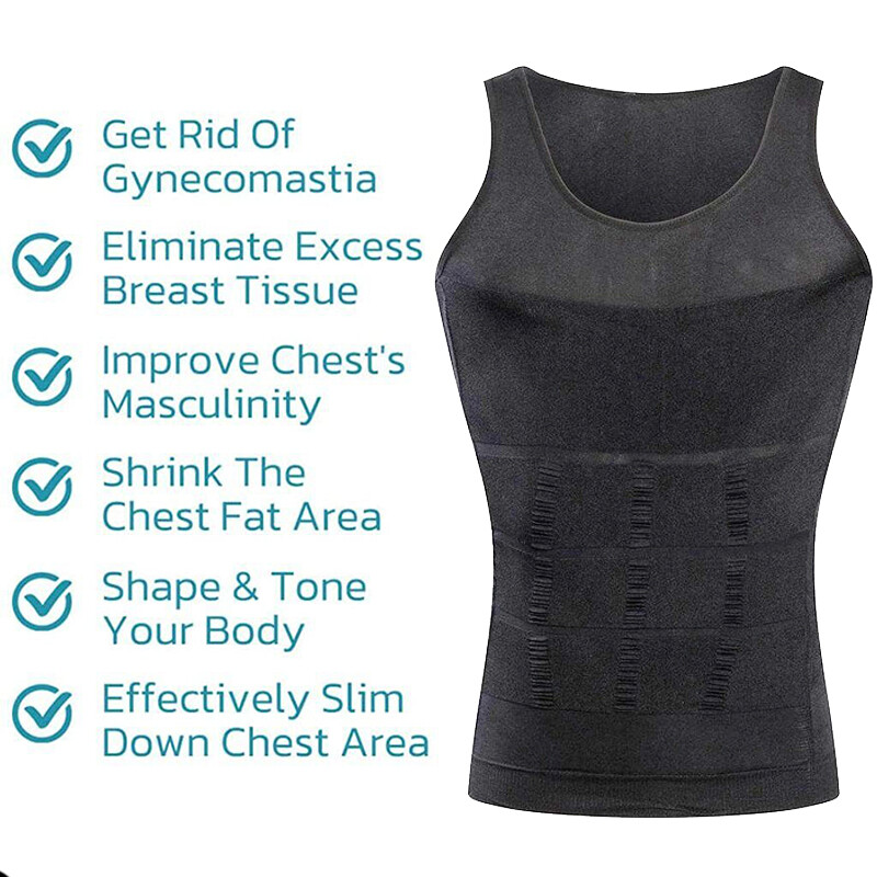 Men Compression Shirts Sleeveless Body Shaper Base Layer Slimming Tank Top Vest gallery