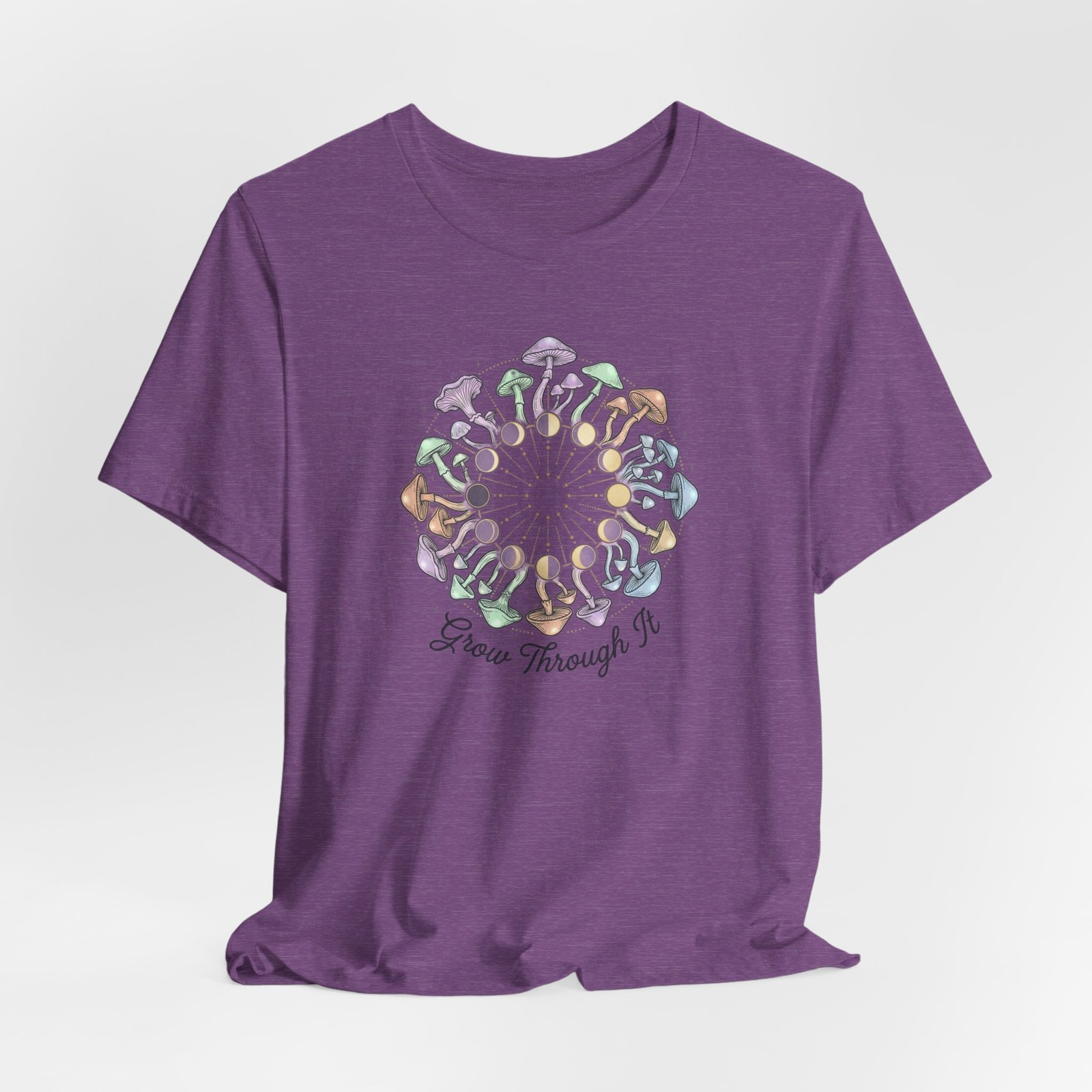 Mushroom Moon Phase Astrology T-Shirt Spiritual Tee