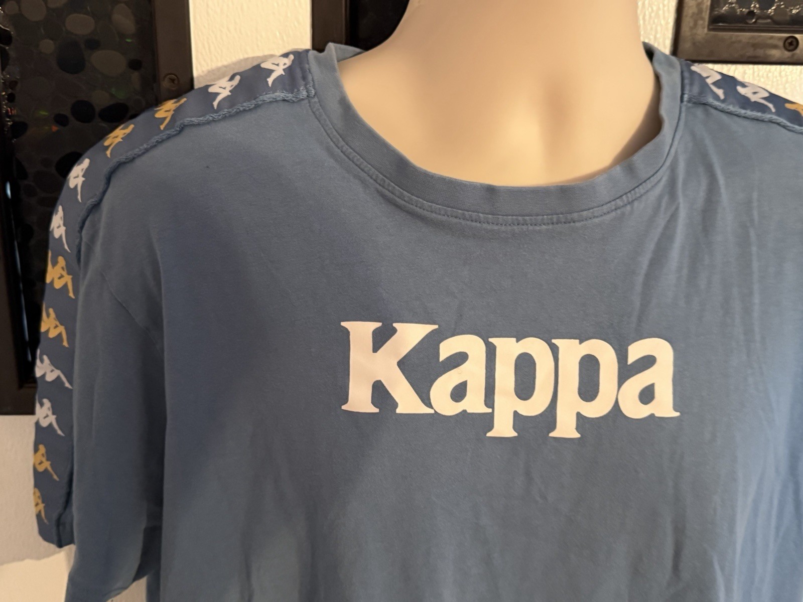 Kappa Authentic 222 Banda Balima Unisex T-Shirt in a steel blue colorway XL gallery