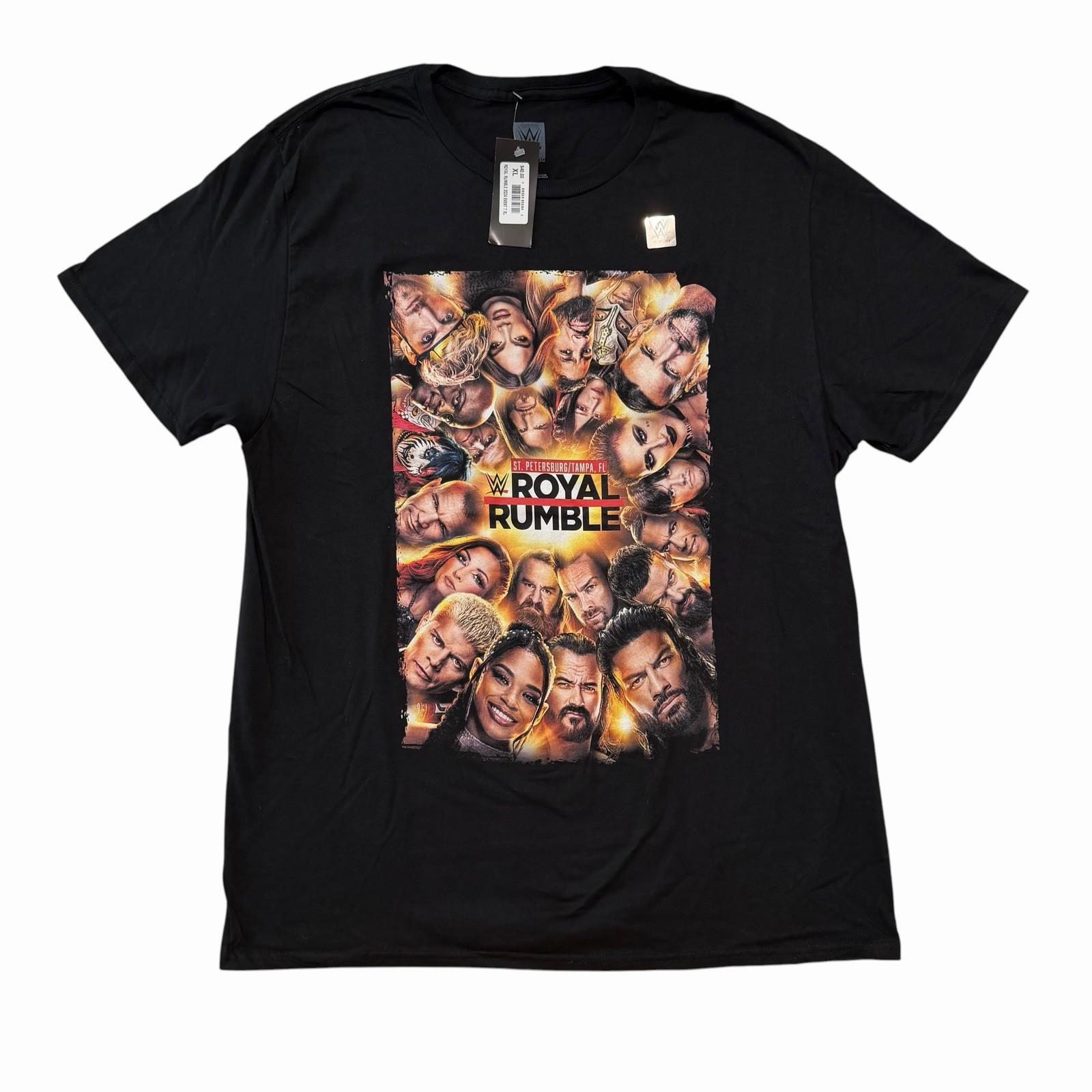 WWE Wrestling Royal Rumble 2024 St Petersburg Tampa Florida T-Shirt Men’s XL NWT