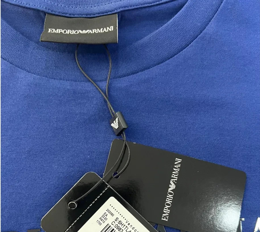 Emporio Armani Blue Men's Cotton T-Shirt Size M*L*XL*XXL,3XL gallery