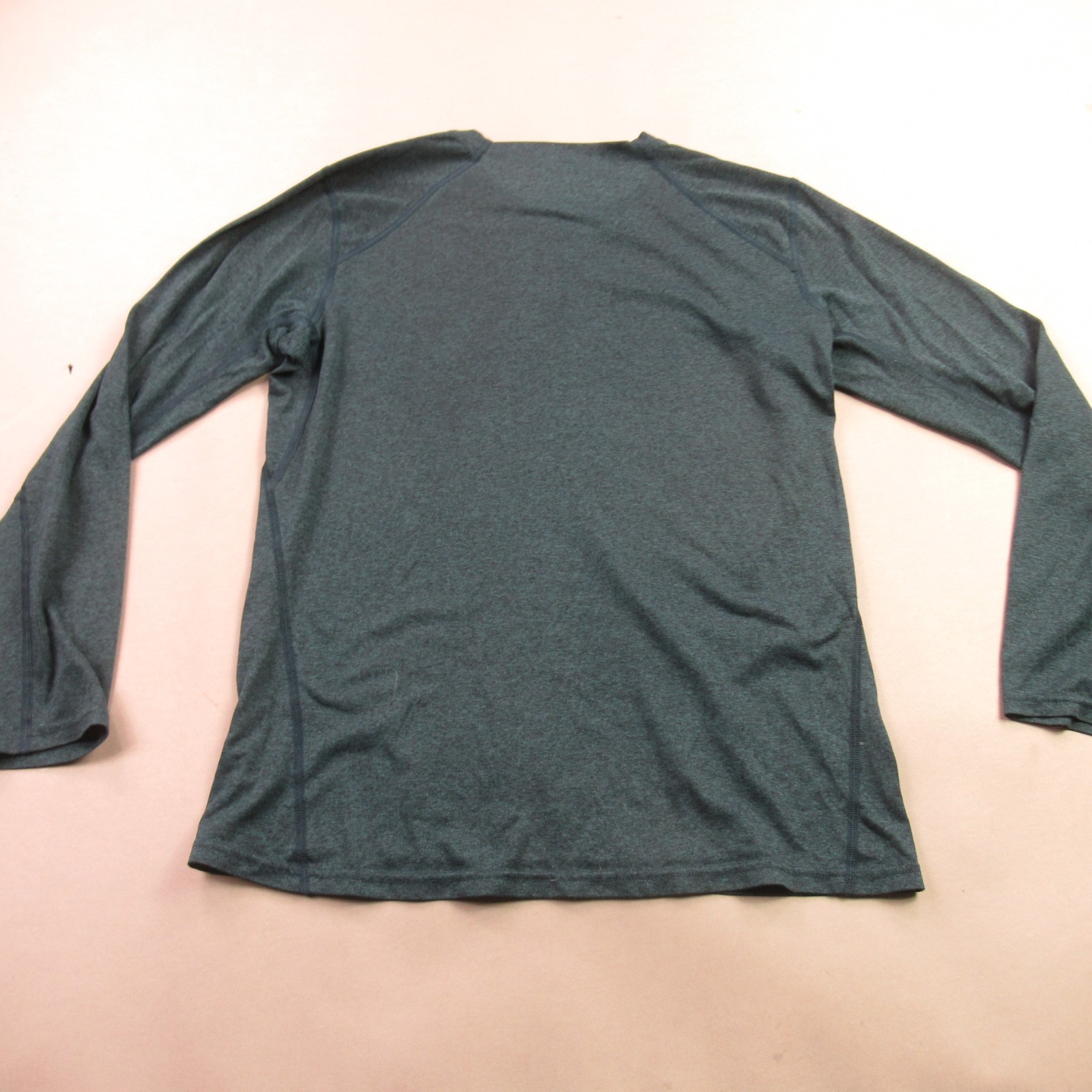 REI Shirt Mens Medium Long Sleeve High Neck Outdoors Crew Neck Blue Stretch gallery