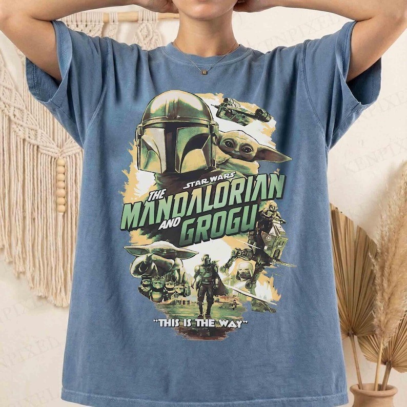 Vintage The Mandalorian And Grogu T-Shirt S-5XL gallery