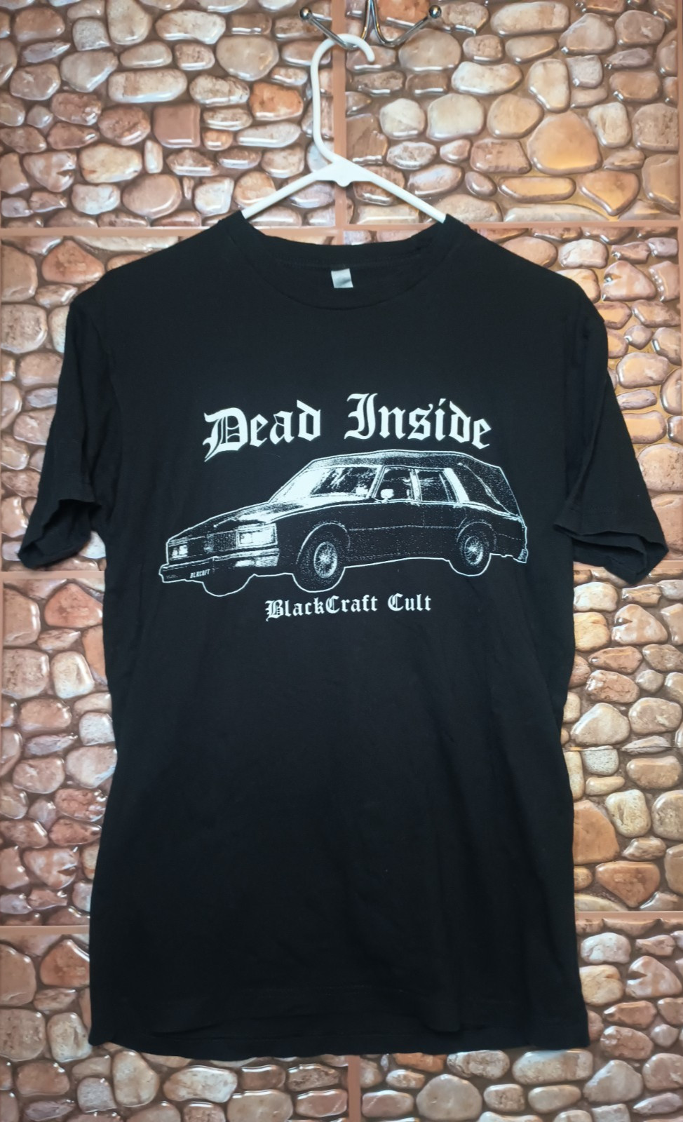 Black Craft Cult DEAD INSIDE Hearse White Black Small T-Shirt Occult Goth Y2K gallery