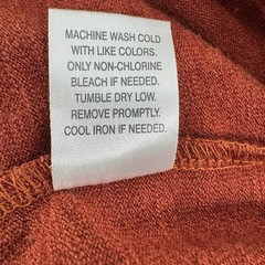 Johnston & Murphy Mens Shirt Large Burnt Orange Split Neck Long Sleeve Slub Knit