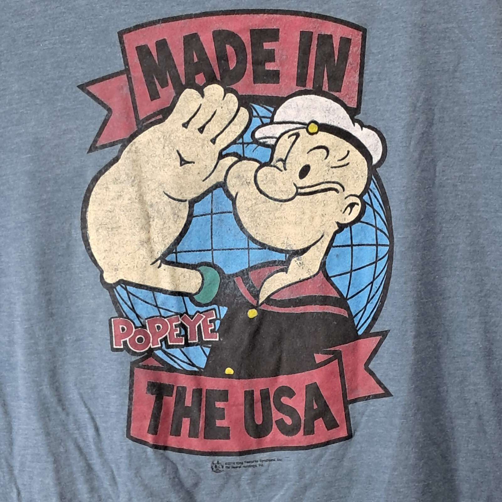 Tee-Luv Women's Popeye T-Shirt Blue X-Large gallery