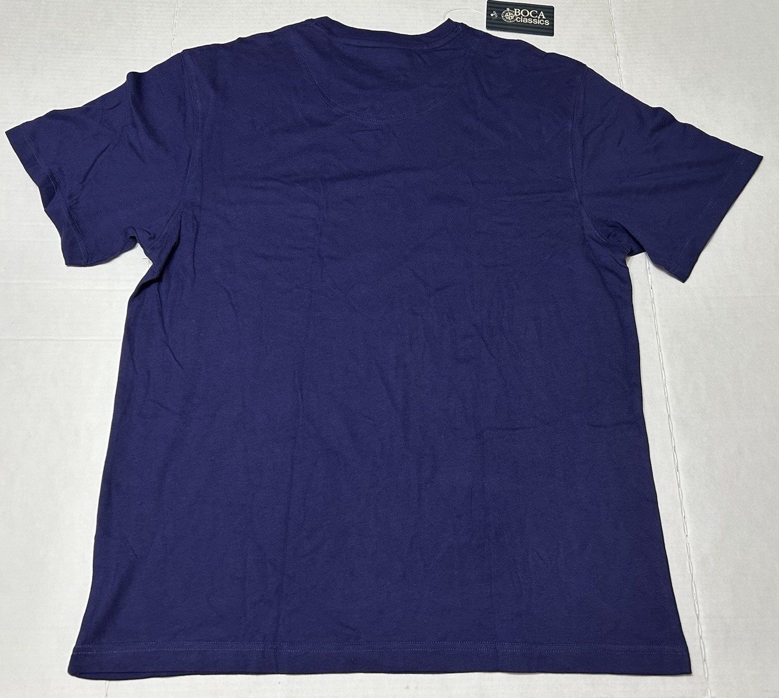 BOCA CLASSICS Pocket T-Shirt Large Purple NWT Solid Blank Plain Casual Dress gallery