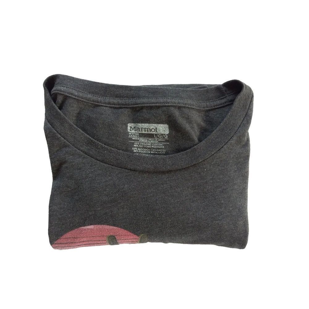 Marmot Men's Basic Long Sleeve T Shirt Large Blended Fabric Black gallery