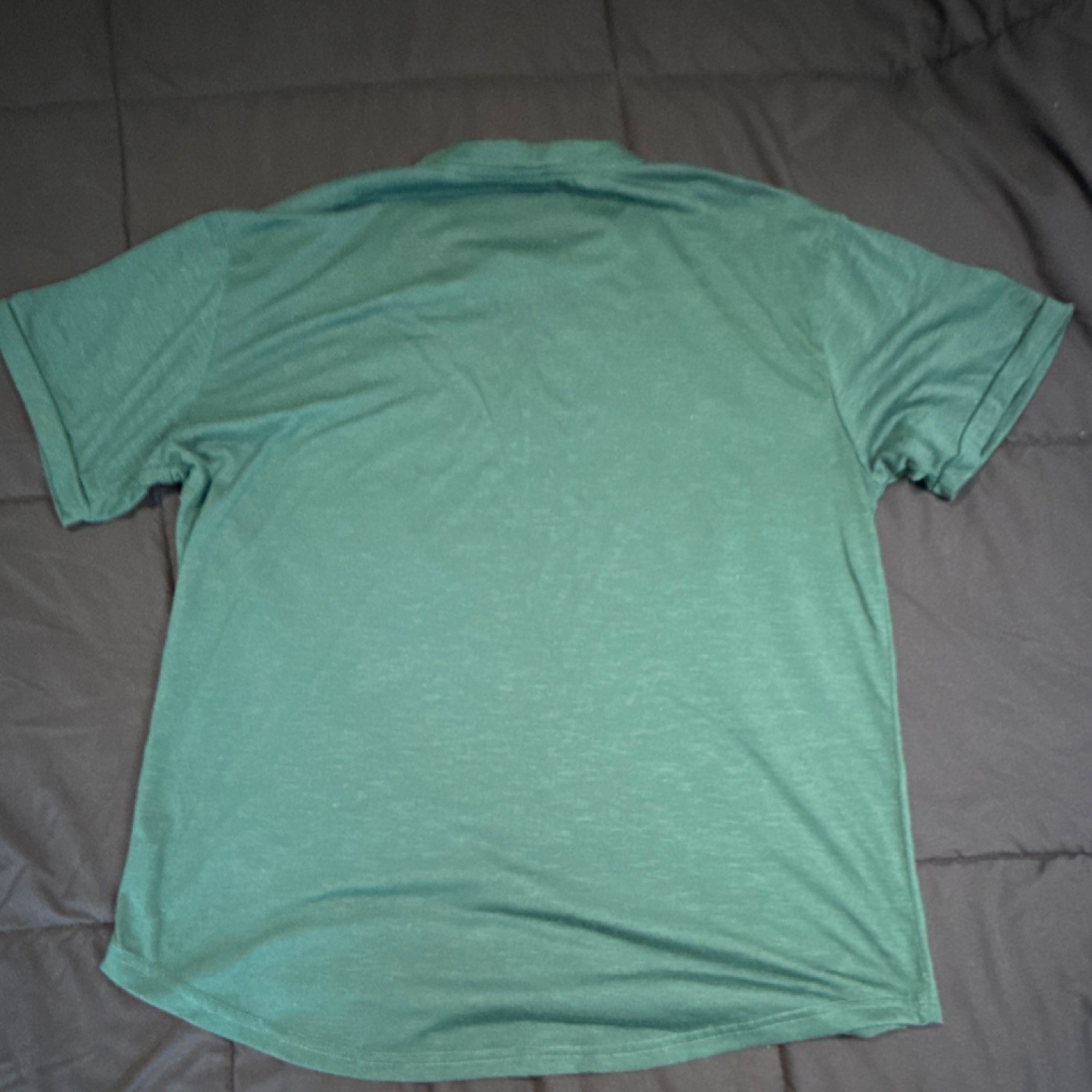 Men's Green Knit Crew Neck Cotton Spandex Polyester T-Shirt Short Sleeve Regular gallery