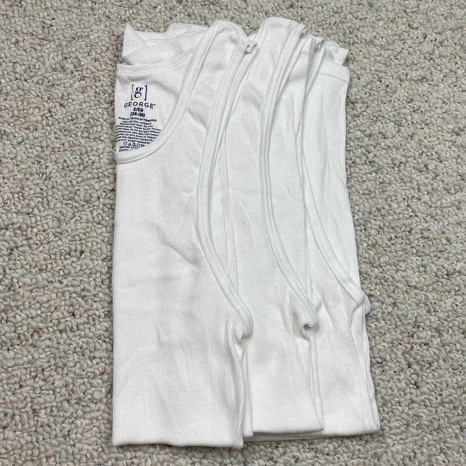 George Mens A Shirt sz S White Long Length 3 Pack Classic Dad Core Normcore NEW gallery