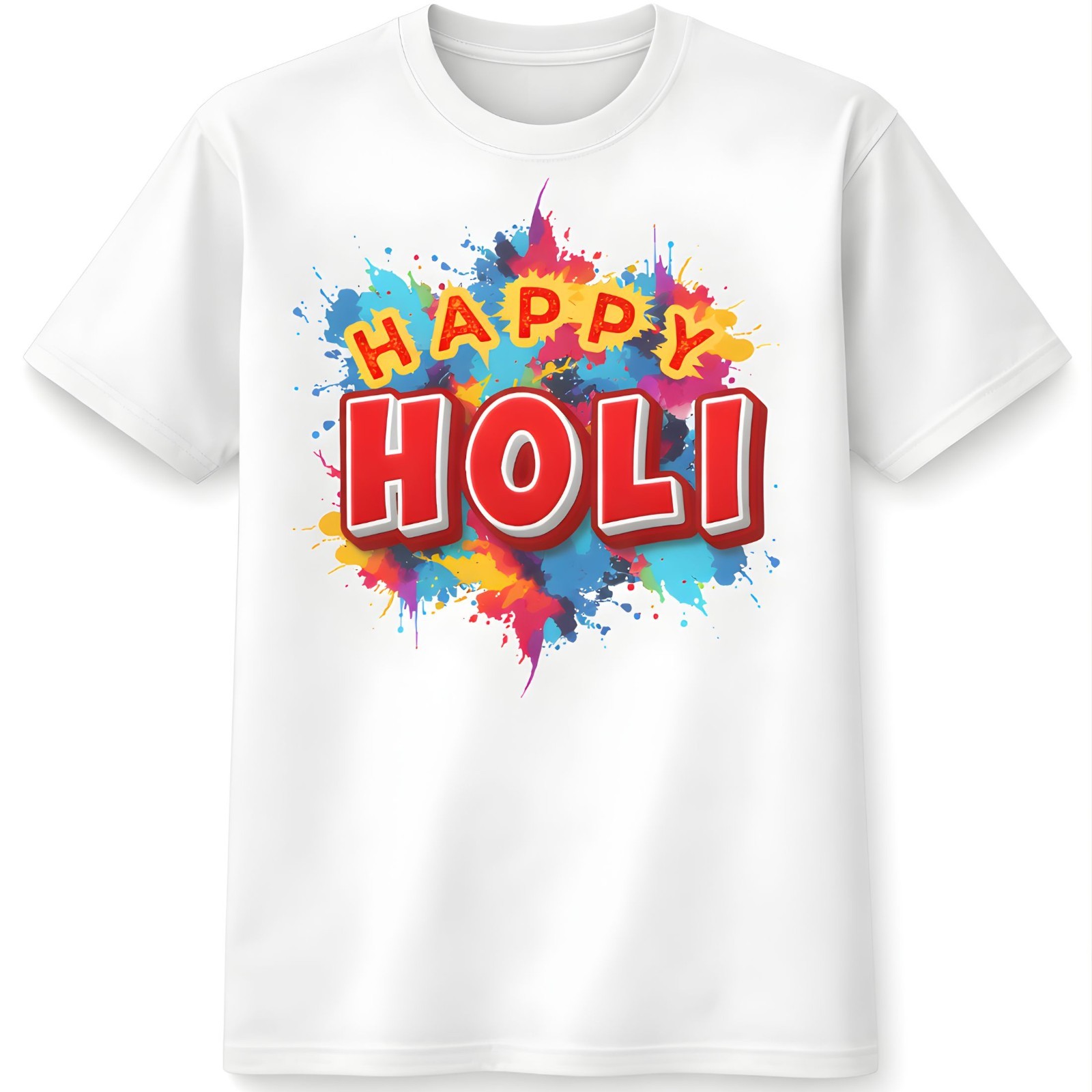 Custom Happy Holi T Shirt | Personalized Holi Festival Tee | Unisex