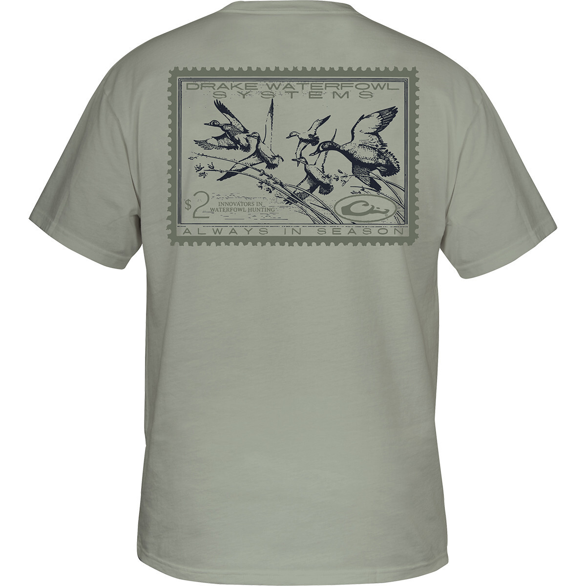 Drake Waterfowl Stamped Teal Short Sleeve T-Shirt