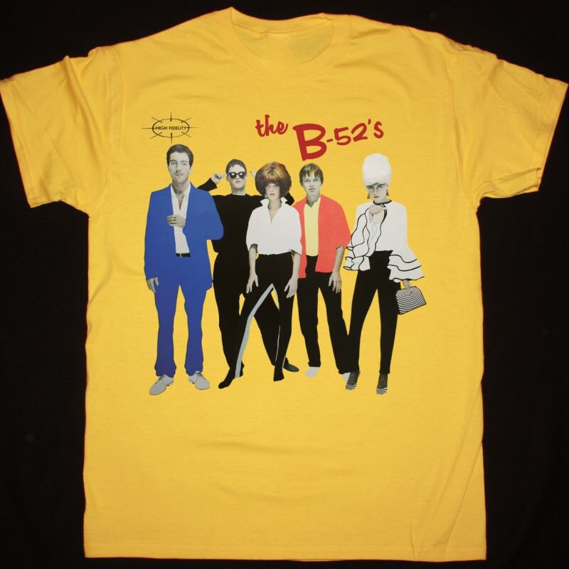 The B-52's band Men T-shirt Yellow Unisex Tee All Sizes S-5XL 2F594 gallery