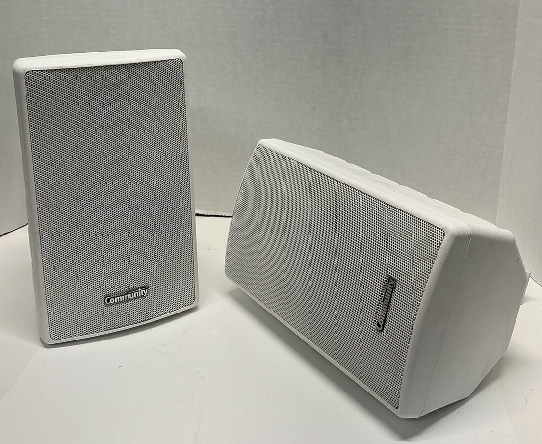 Community I/O5W-PR Indoor Outdoor Loudspeakers Pair – White With Mounts