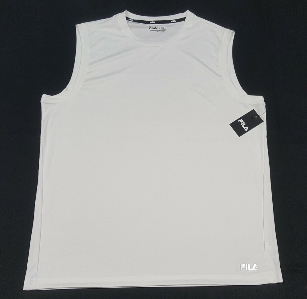 Fila Mens Training Polyester Heritage sportsTank top white