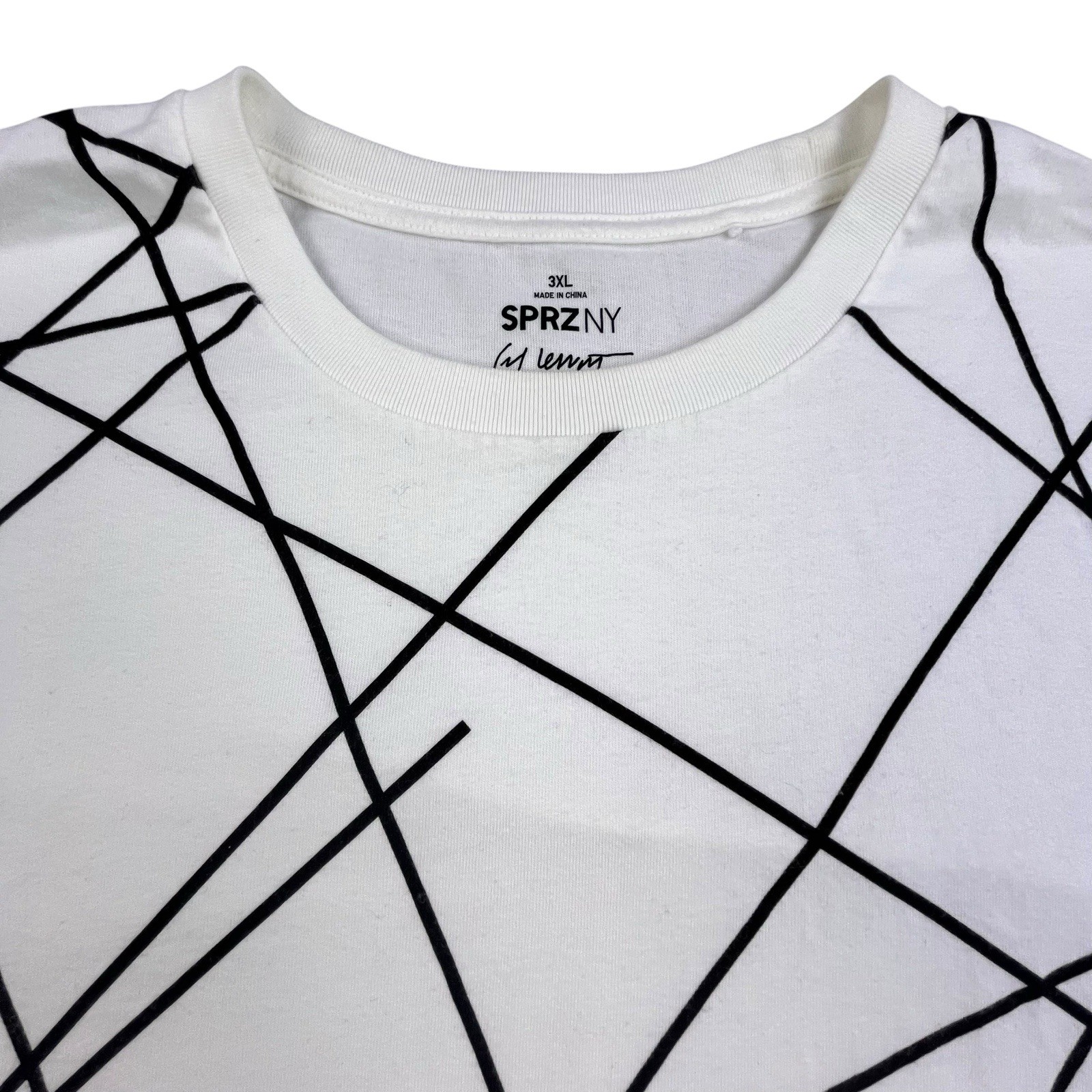 Uniqlo SPRZ NY x Sol Lewitt T-Shirt 3XL White Geometric Art All Over Print MOMA gallery