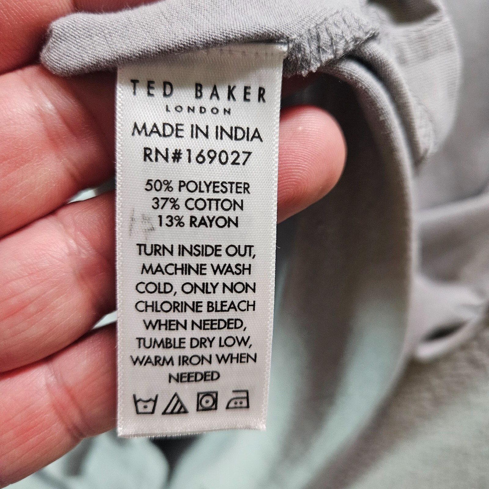 NWT Ted Baker London Tee T-Shirt Men XL Short Sleeve Leaf Print Gray Soft Comfy gallery
