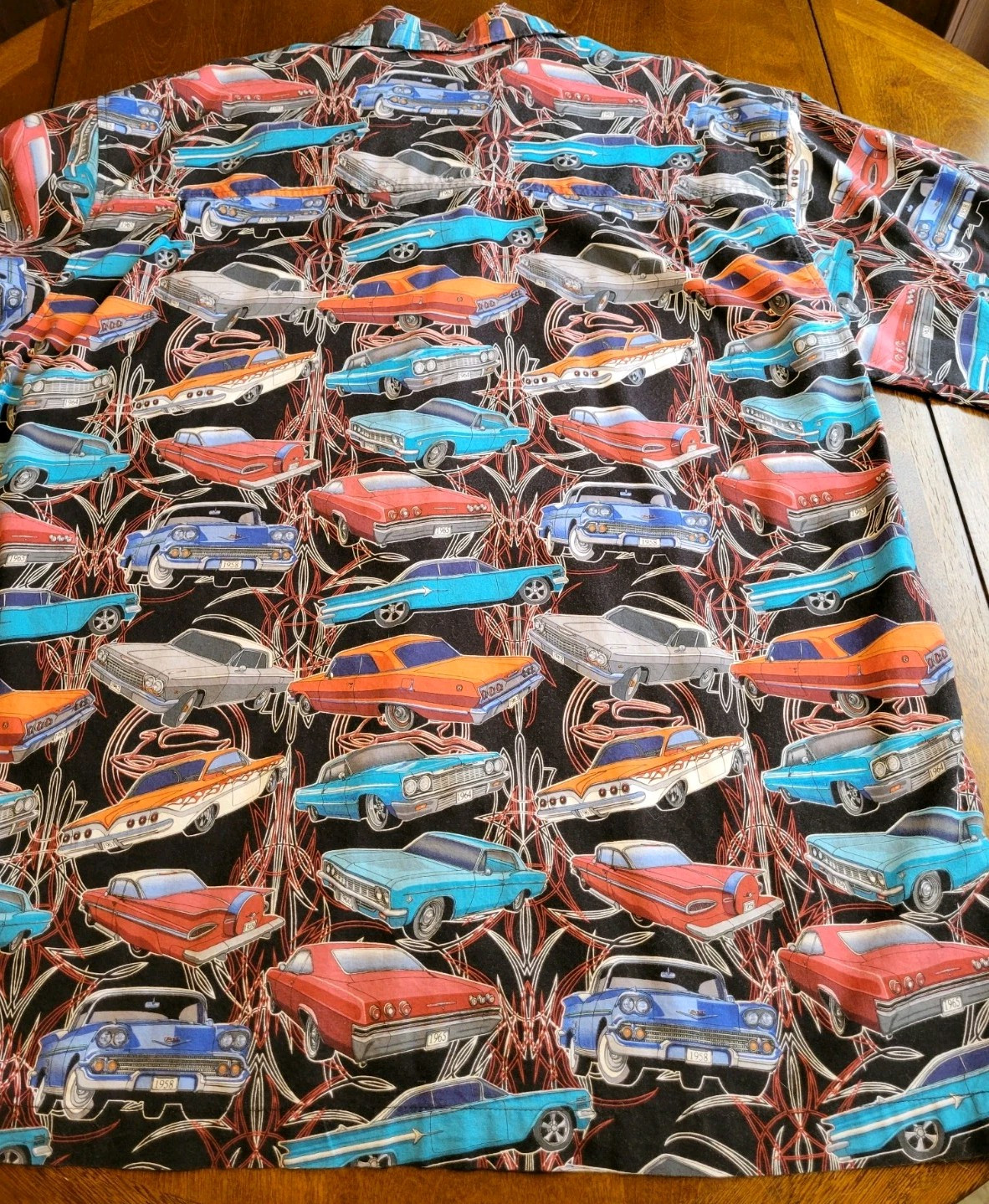 Men's XL Button-Up Shirt Chevy Car Design Multi Colored Pre-Owned gallery