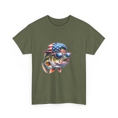 Fishing Shirt, Fish American Flag Fishing Rod Fisherman Funny Shirt