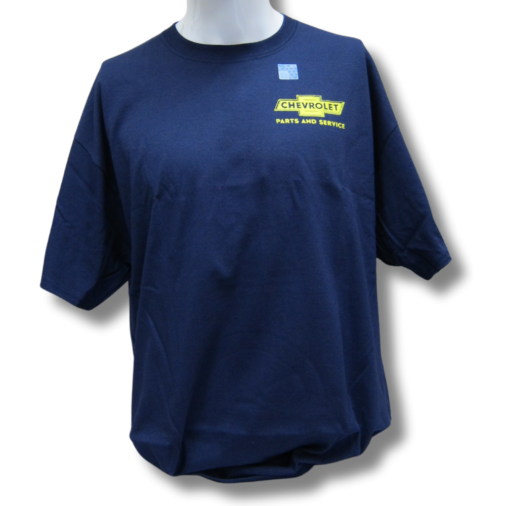 Chevrolet Genuine Parts & Service Graphic Cotton T-Shirt Blue Official Licensed gallery