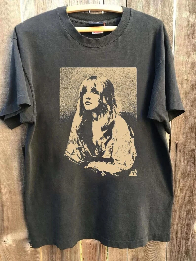 Stevie Nicks 90s Vintage Graphic T Shirt Charcoal S-5XL gallery