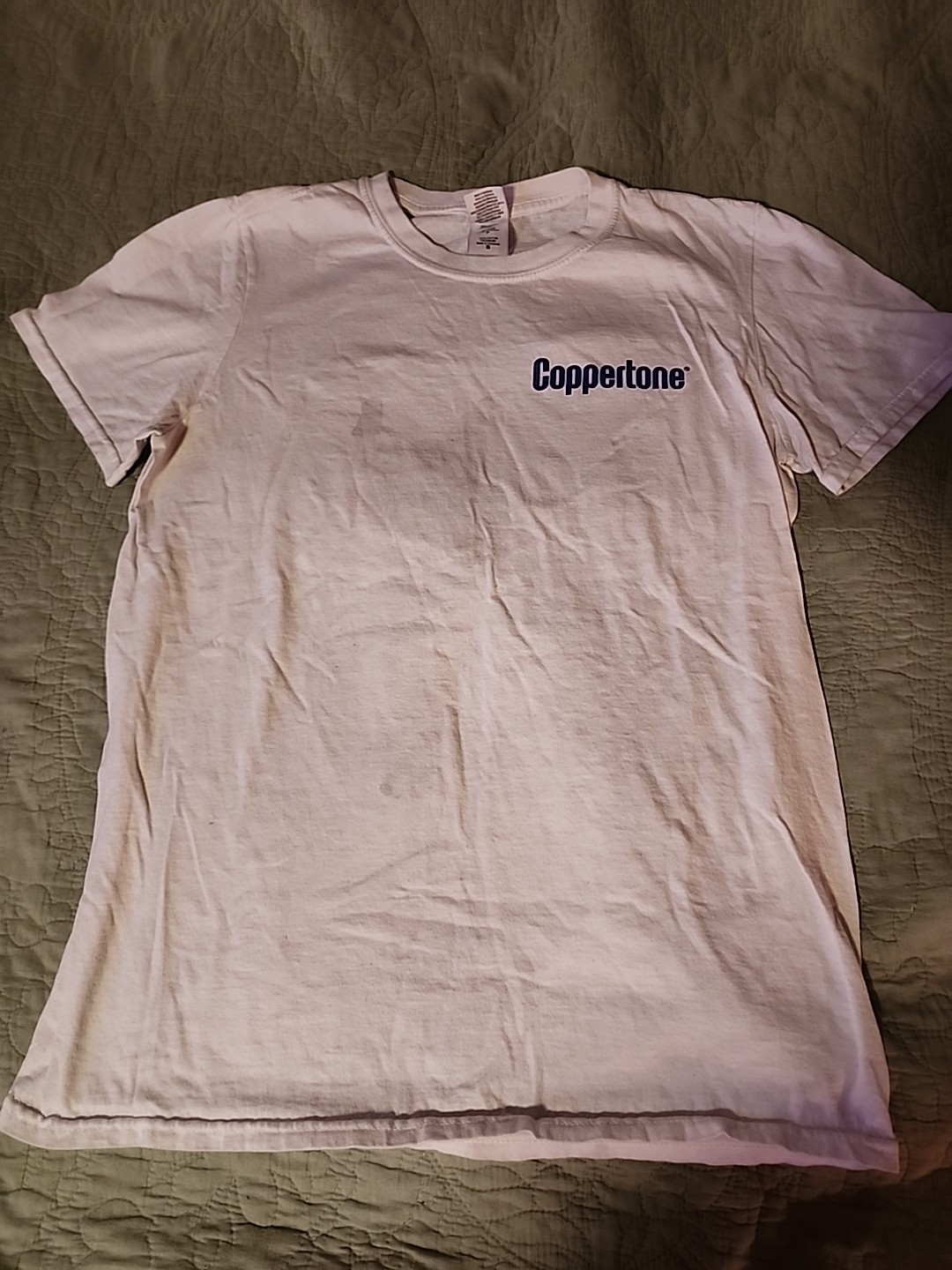 Vintage Coppertone Logo Sunscreen Lotion Tee Shirt - Retro 90s - White, Small gallery