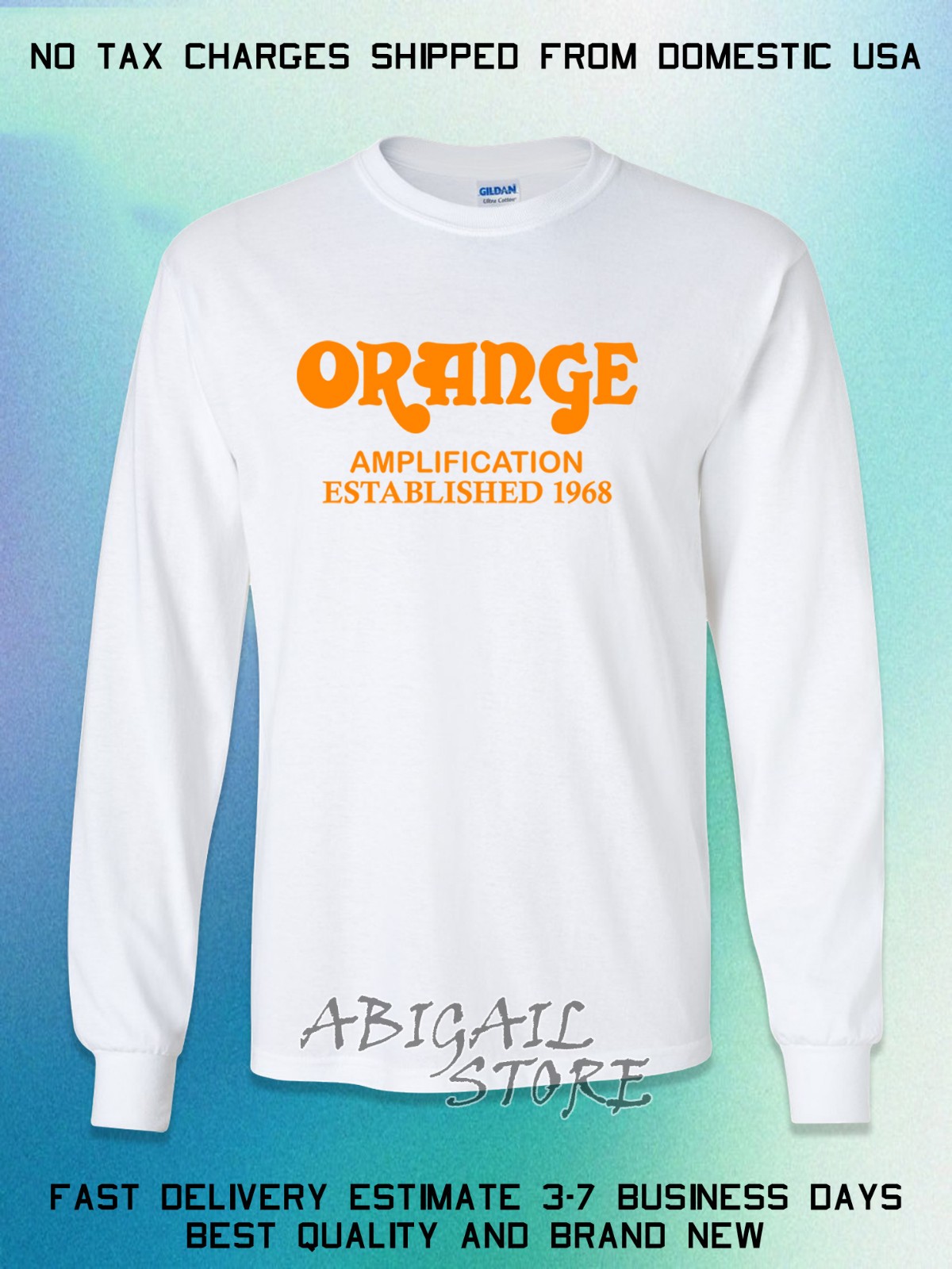 New Orange Amplification Logo Men's Long Slevee T-Shirt American T-Shirt gallery