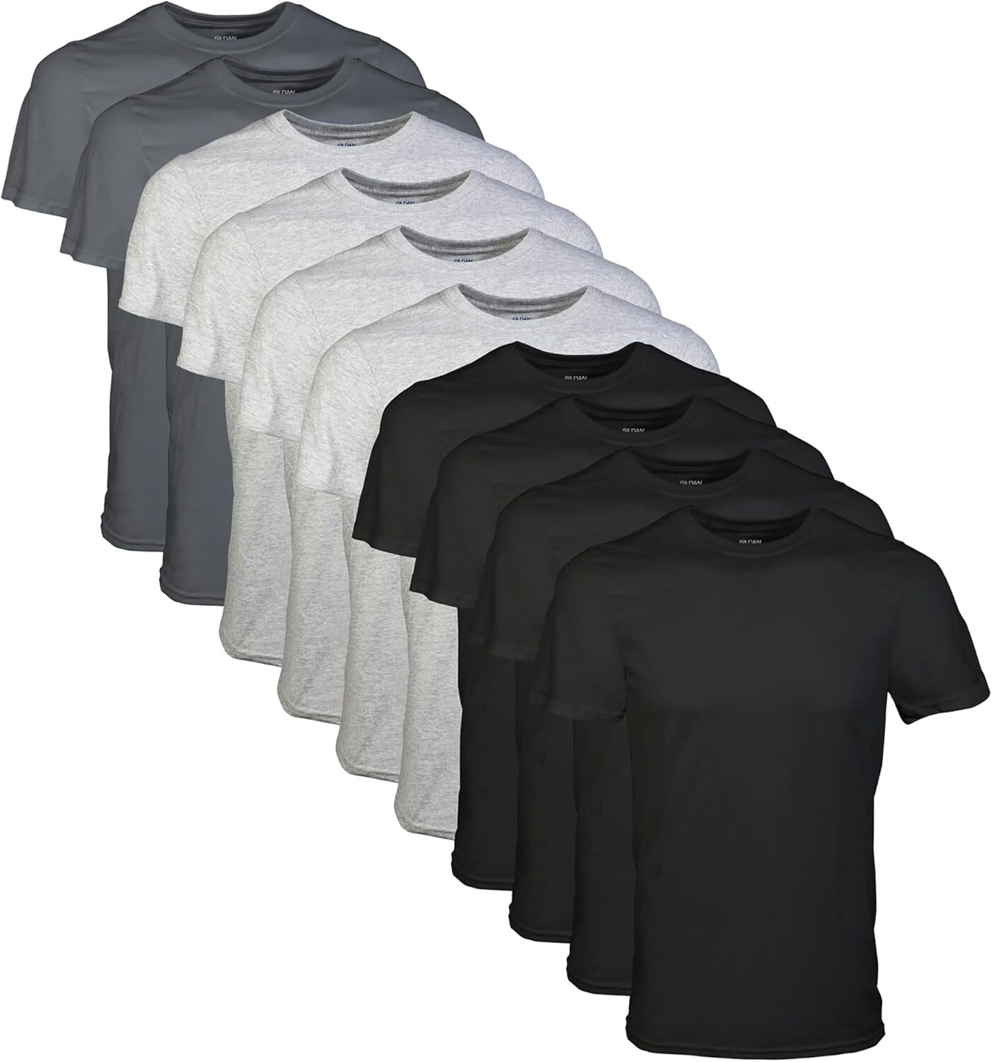 Multipack Men’s Crew Neck T-Shirts 100% Cotton Soft Breathable Tagless Durable