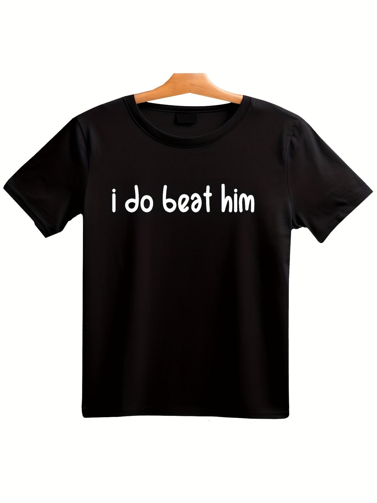 Funny I Do Beat Him Graphic T-Shirt Unisex Oversized Relaxed Crew Neck Short√ gallery