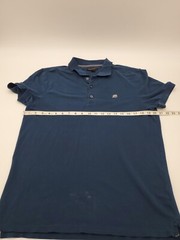 Banana Republic medium Blue Fitted Pique Polo Logo Men shirt..#42841
