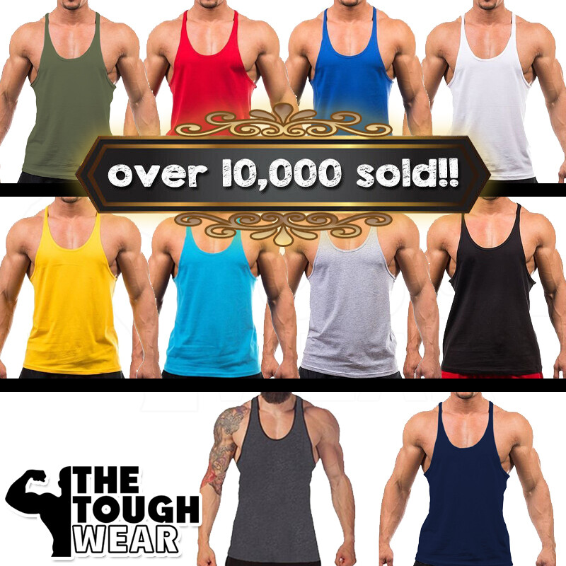 Gym Singlets - Bodybuilding Tank Top Gym Stringer Y-Back Muscle Racerback gallery