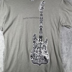 Duck Co Seattle Washington Guitar Graphic T-Shirt Mens Size M