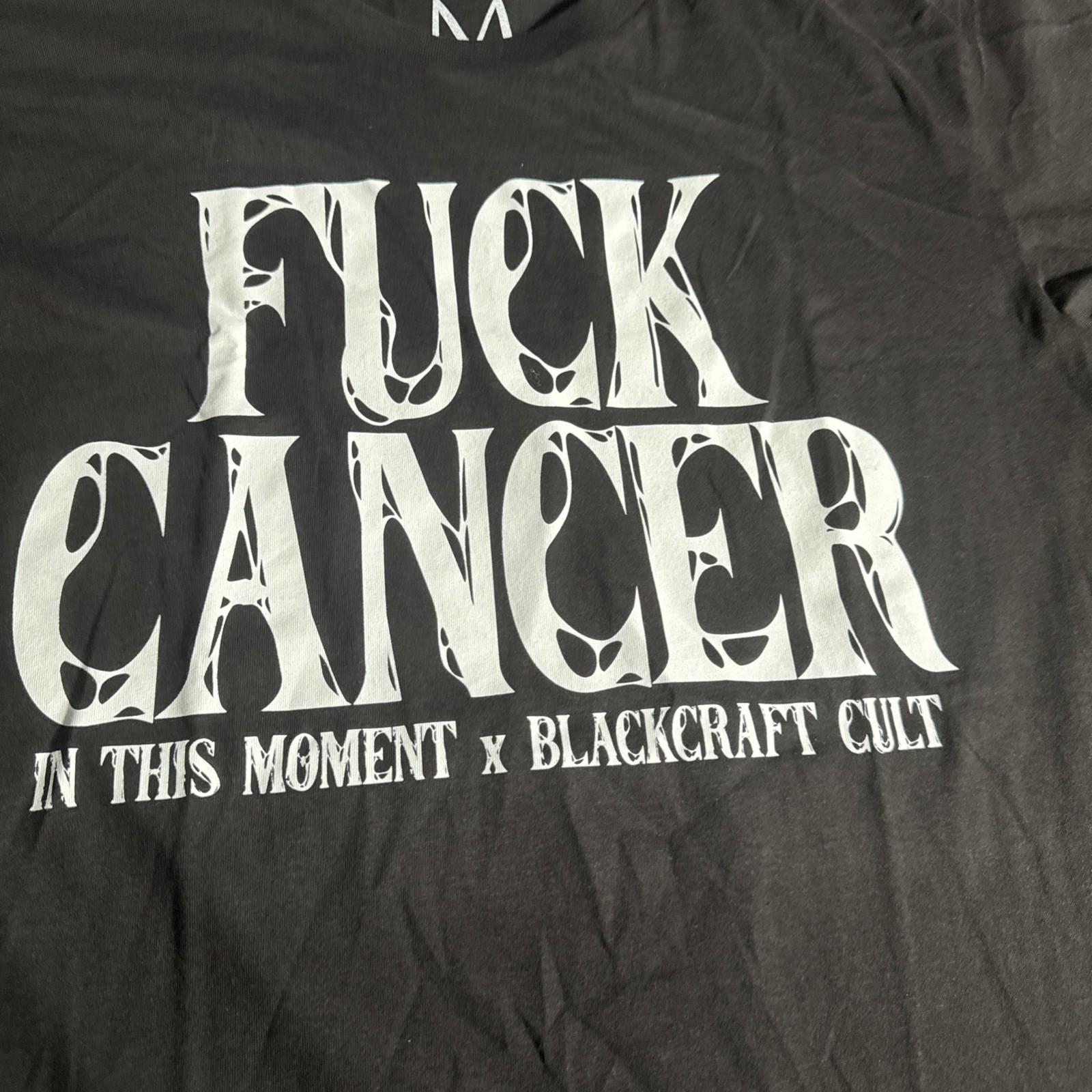 Black Craft Cult Graphic Tee T-Shirt Size M Black F*** Cancer gallery