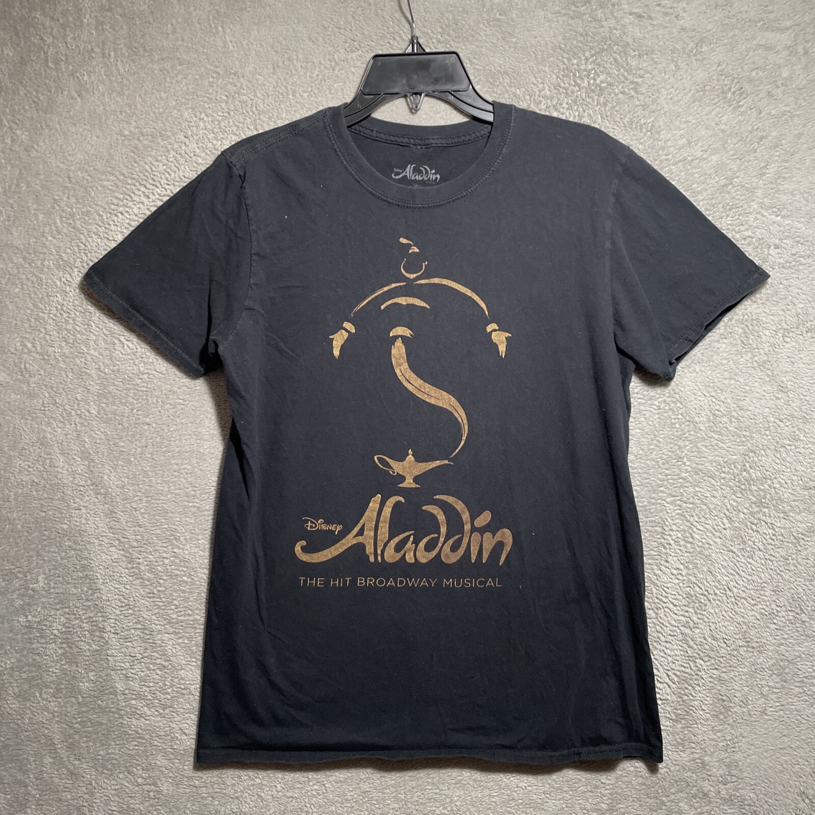 Disney Adult Aladdin Play Shirt Geometric Black Medium Cotton Short Sleeve gallery