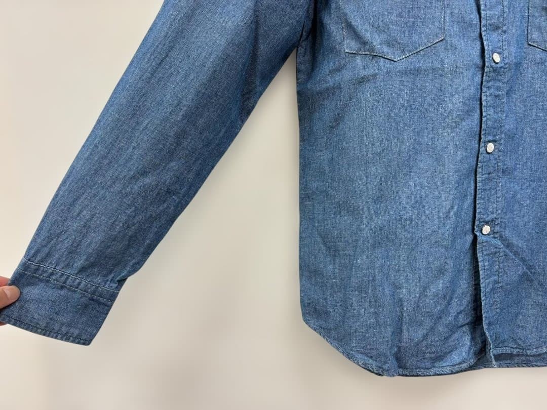 PHIGVEL Cowboy Shirt Chambray A26346 Fade Indigo Size S gallery