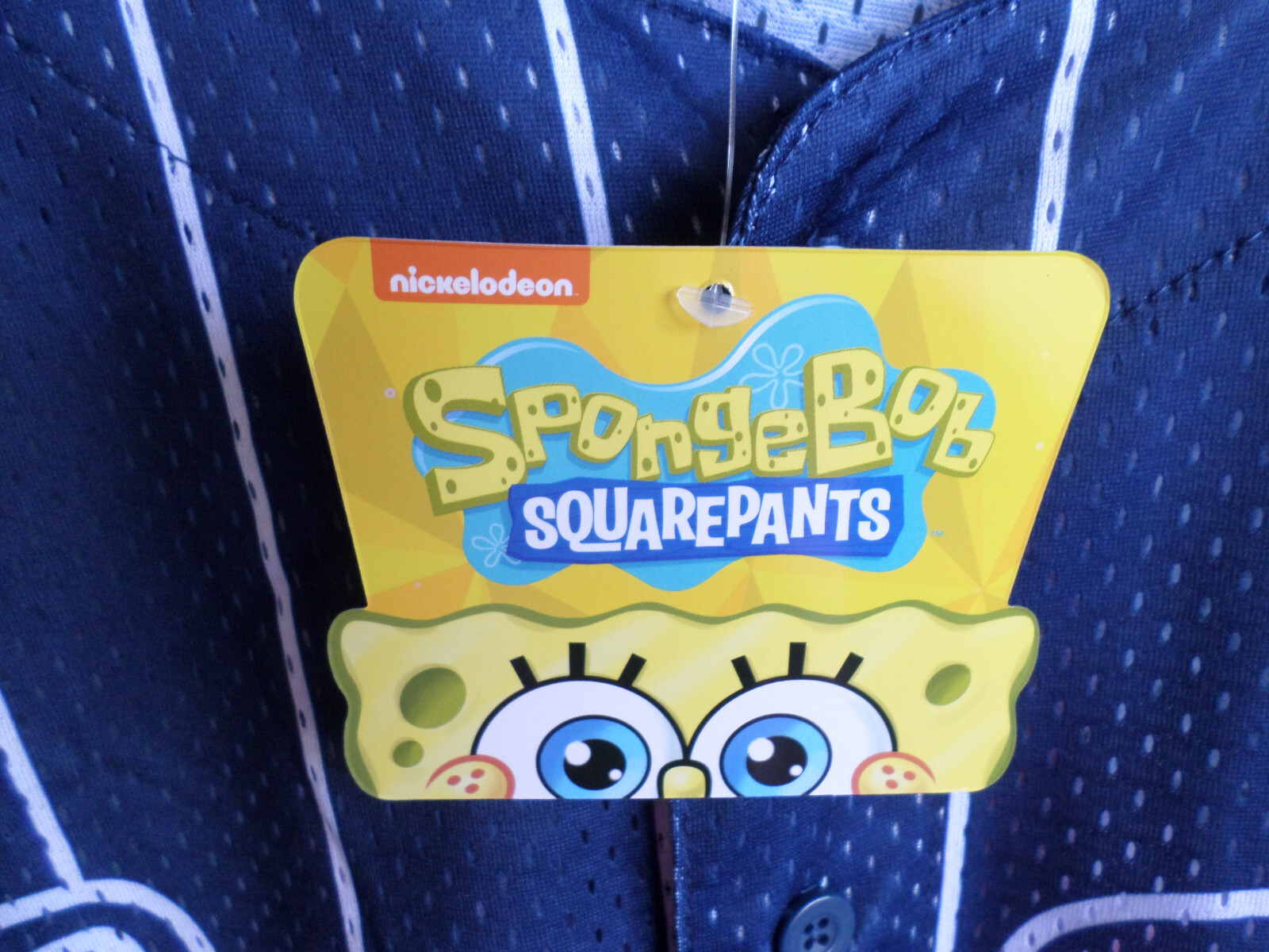 SpongeBob Square Pants Jersey Size 4XL Nickelodeon Blue w/Graphics Front Button gallery