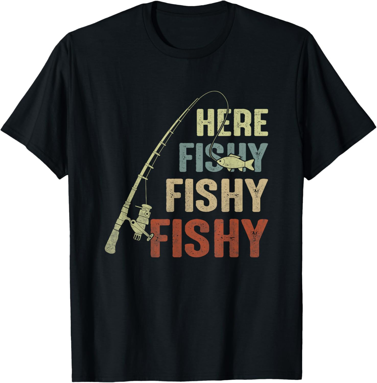Here Fishy Fishy Fishy Fishing Angler Deep Sea Fishing Funny T Shirt