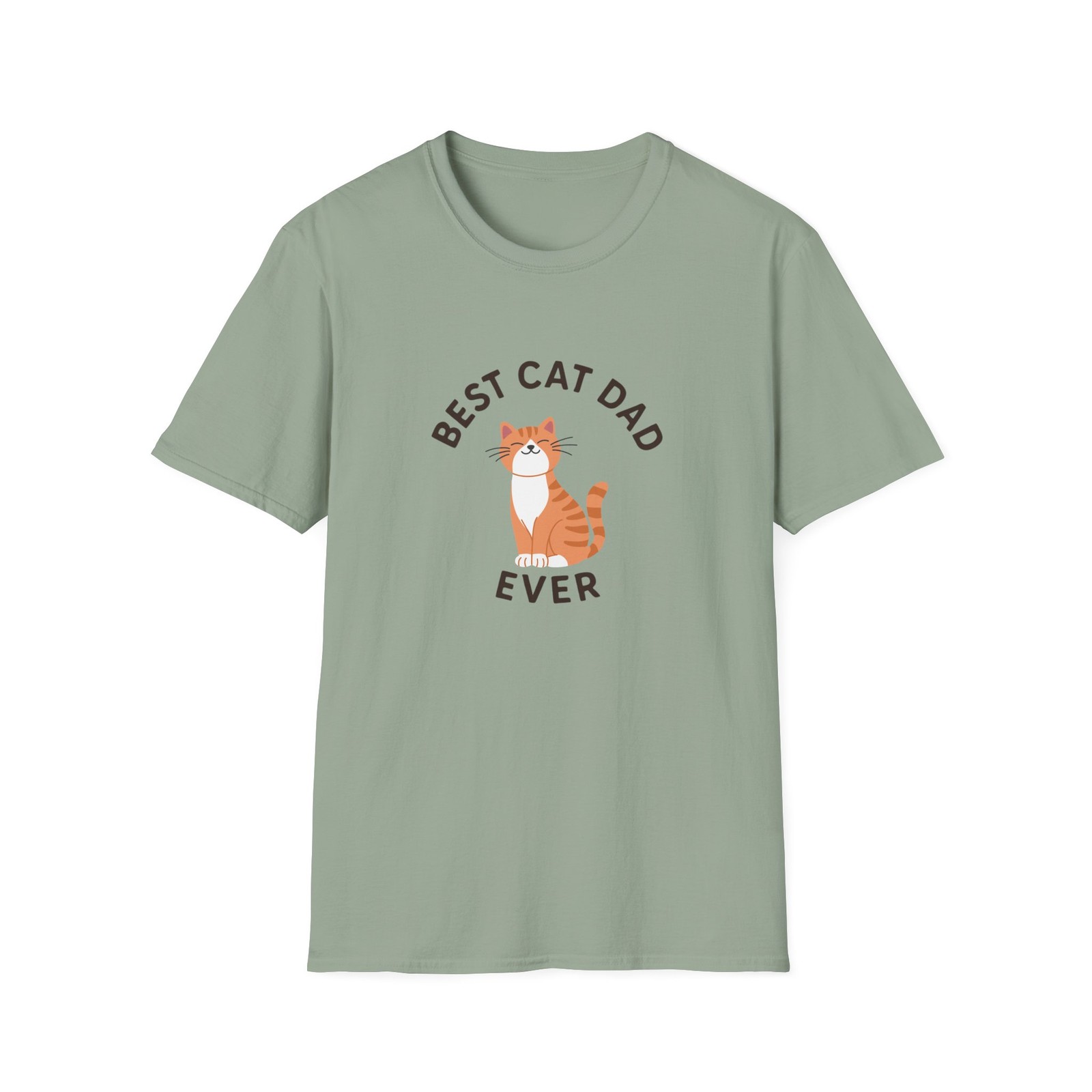 Best Cat Dad T-Shirt | Cute Orange Cat Illustration