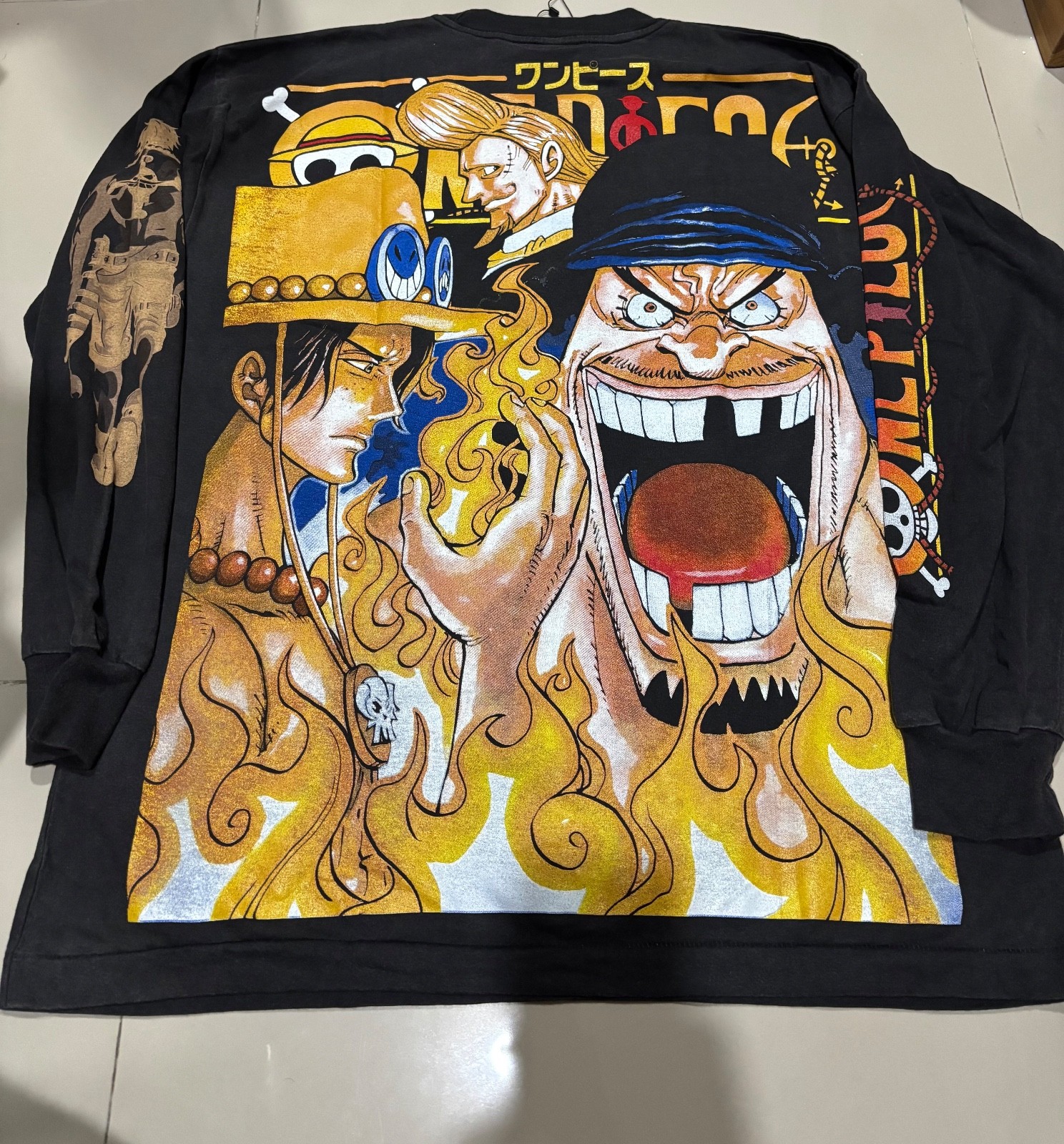 One Piece Ace Bootleg Long Sleeve Shirt Anime Streetwear Graphic Tee gallery