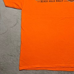 Harley Davidson Sturgis 2018 Black Hill Rally T Shirt Mens Large Orange Deadwood