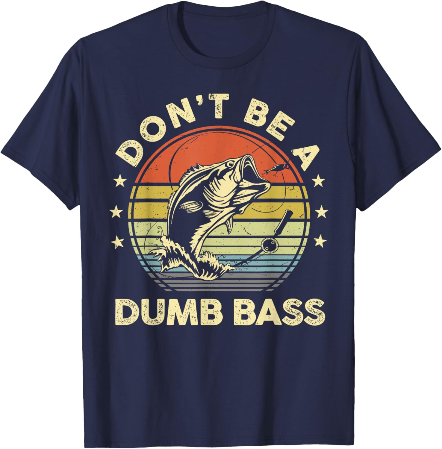 Fishing Bass Fish Dad Funny Graphic T Shirt