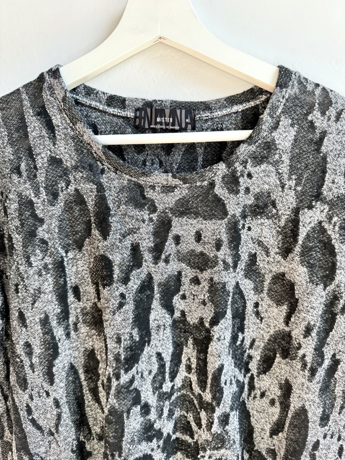 Designer Benjamin Jay Mister Grey Semi-Sheer Men’s T-Shirt Size Medium gallery