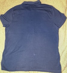 Express Mens Moisture Wicking Short Sleeve Stretch Polo Shirt XL Blue 95% Cotton