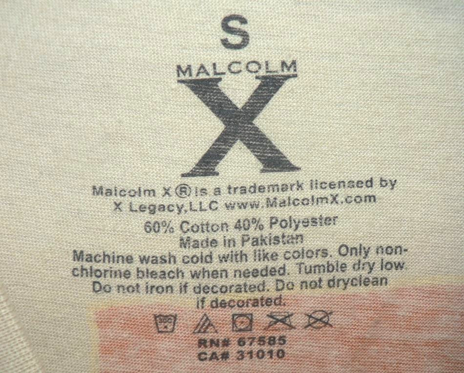 Malcolm X Men's Graphic Print Short Sleeve Cotton Blend Crew T-Shirt Tan Small gallery