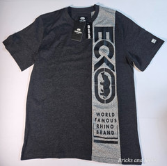Ecko Unltd Men’s Crewneck Black Heather Vertical Logo T-Shirt Sizes S, M, L, XL