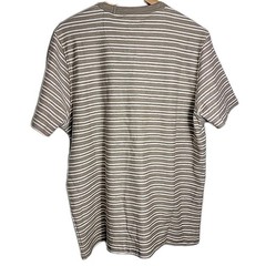 Common People Men’s Linear Shirt Relaxed Fit Soft Cotton Taupe Size L NEW