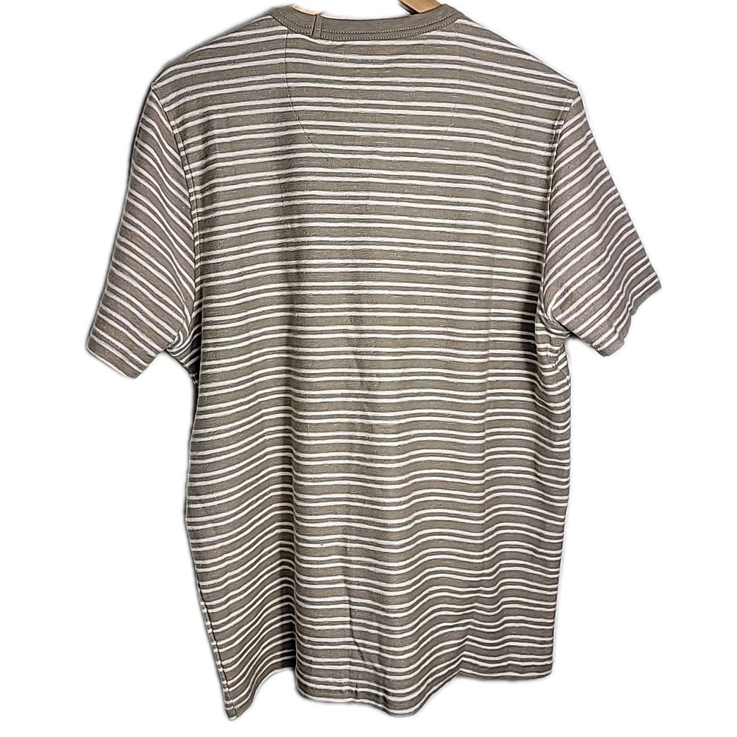Common People Men's Linear Shirt Relaxed Fit Soft Cotton Taupe Size L NEW gallery