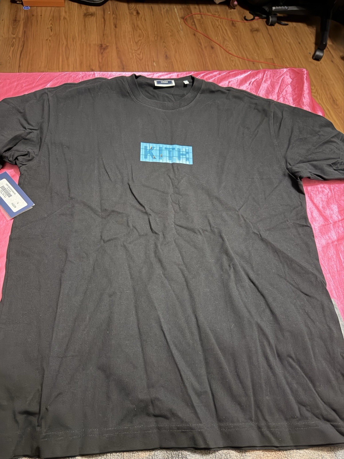KITH High Rise Box Logo Black Jersey Cotton Men’s T-Shirt S Crew Neck